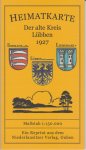 Heimatkarte Der alte Kreis Lbben 1927